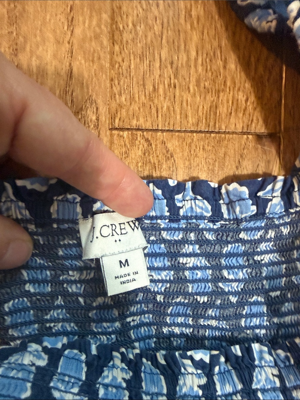 J. Crew Navy and Light Blue Floral Maxi Dress - Size M - Picture 5 of 5
